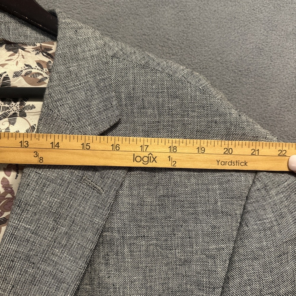Oak Hill Linen Blend Blazer Two Button Sport Coat Mens Big & Tall 3XLT Gray - Picture 11 of 12